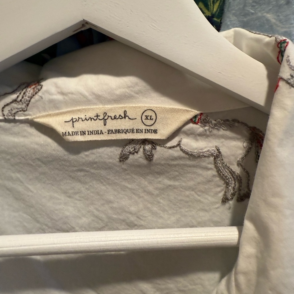 Printfresh White Pajama Set With Black Accents - image 3